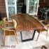 Дизайнерский стол из дерева 12 фото