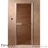 Дверь для бани DoorWood 1800х800, 8 мм, 3 петли, коробка - ольха фото
