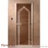 Дверь для бани DoorWood Арка 1800х800, 8 мм, 3 петли, коробка - ольха фото