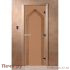 Дверь для бани DoorWood Арка 1900х800, 8 мм, 3 петли, коробка - ольха фото 2