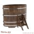 Купель BentWood овальная из сращенных ламелей лиственницы, 1,15Х1,83,  толщина стенок - 2,8 см фото 4