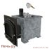 Премиальная банная печь НМК Сибирь-25 (дверка 700х700) в облицовке Оптима талькомагнезит фото