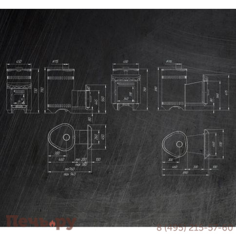 Банная печь Ферингер Малютка ПС - паровая - экран до 16 куб. м. ЗК фото 5