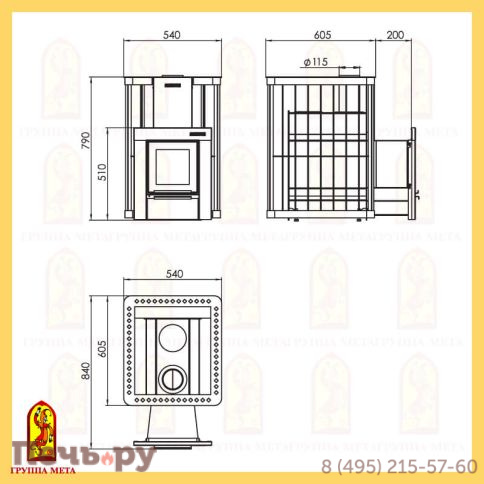 Банная печь Мета Metafire Сахалин 12 фото 2