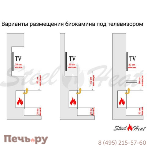 Биокамин напольный SteelHeat  Wood 500 фото 9