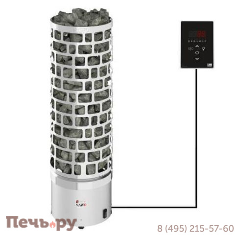 Электрическая печь SAWO Tower Aries круглая ARI3-45Ni2-P (встроенный блок мощности Saunova 2.0. Панель управления не включена) фото 2