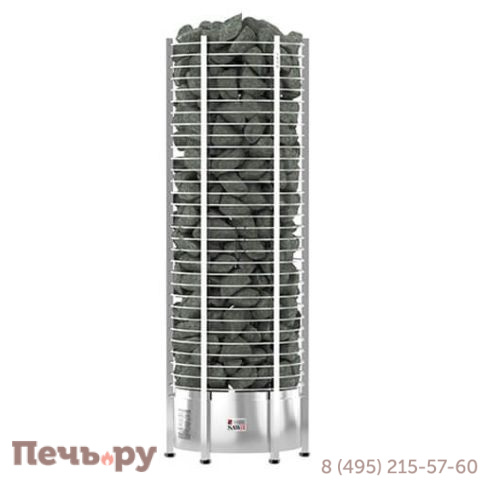 Электрическая печь SAWO Tower круглая TH3-45Ni2-P (со встроенным блоком мощности Saunova 2.0, панель управления не включена) фото