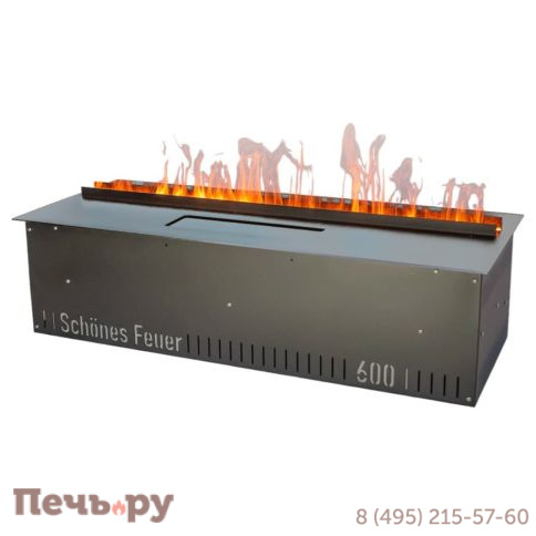Электрический паровой камин Schones Feuer 3D FireLine 600 со стальной крышкой фото