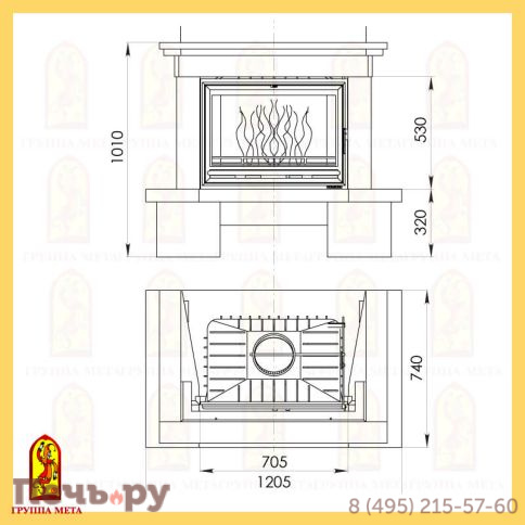 Каминная облицовка Мета Тулуза 700 серия Европа фото 2