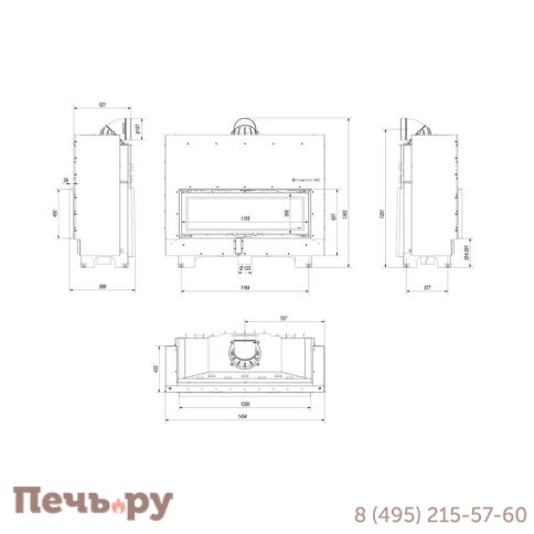 Каминная топка Kratki Pro MB120/G фото 8