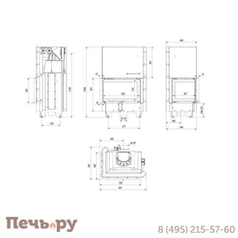 Каминная топка Kratki Pro MBM/L/BS/G фото 8