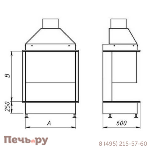 Каминная топка Virtu Style Space VK 8080 фото 4