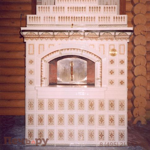 Кирпичная печь с кафелем и лежанкой, арт. 246755 фото