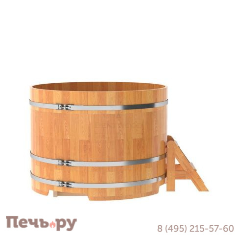 Купель BentWood круглая из сращенных ламелей лиственницы, d=1.5 м,  толщина стенок - 2,8 см фото 12