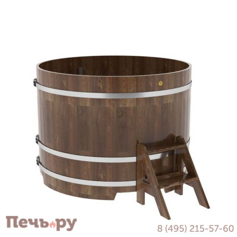 Купель BentWood круглая из сращенных ламелей лиственницы, d=1.5 м,  толщина стенок - 2,8 см фото 2