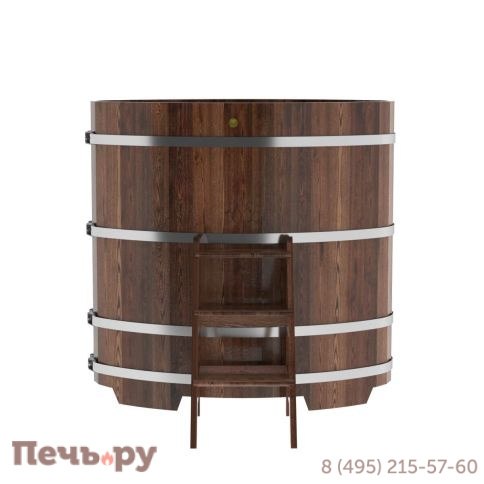 Купель BentWood овальная из лиственницы, 0,80Х1,42,  толщина стенок - 2,8 см фото 10