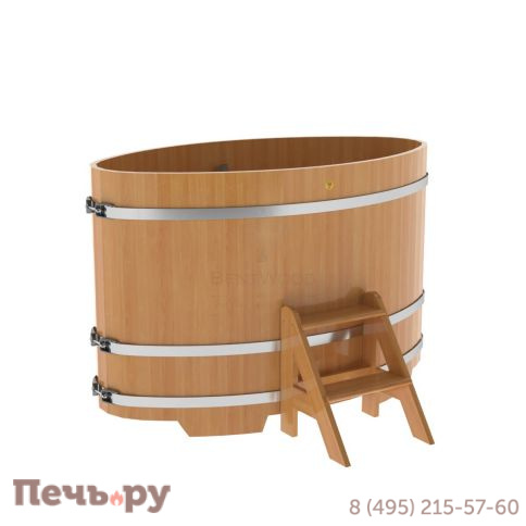 Купель BentWood овальная из лиственницы,0,92Х1,66,  толщина стенок - 2,8 см фото 6