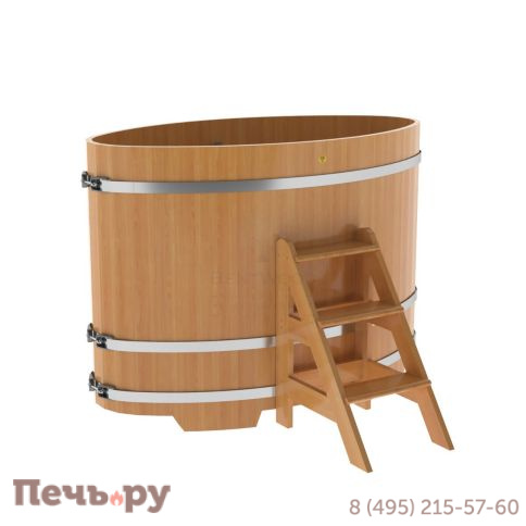 Купель BentWood овальная из лиственницы,0,92Х1,66,  толщина стенок - 2,8 см фото 7