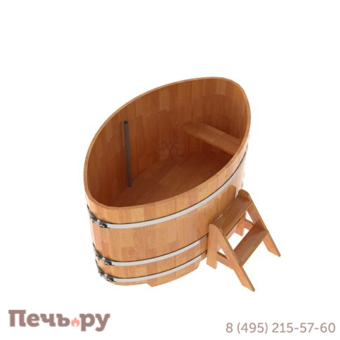 Купель BentWood овальная из сращенных ламелей лиственницы,1,08Х1,75,  толщина стенок - 2,8 см фото 10