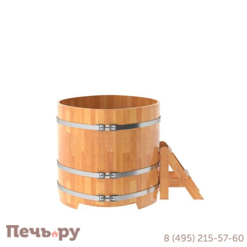 Купель BentWood овальная из сращенных ламелей лиственницы,1,08Х1,75,  толщина стенок - 2,8 см фото 15