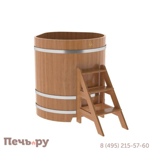 Купель BentWood угловая из дуба, 1,03Х1,03,  толщина стенок - 2,6 см фото 7