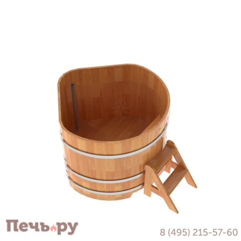 Купель BentWood угловая из сращенных ламелей лиственницы, 1,19Х1,19,  толщина стенок - 2,8 см фото 15