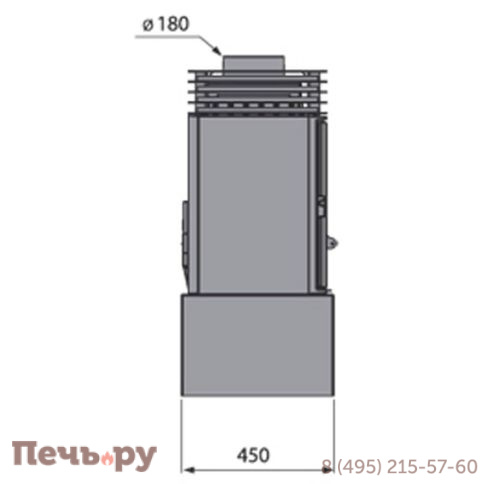 Печь-камин LCI 9 GFL Stove стекло слева фото 4