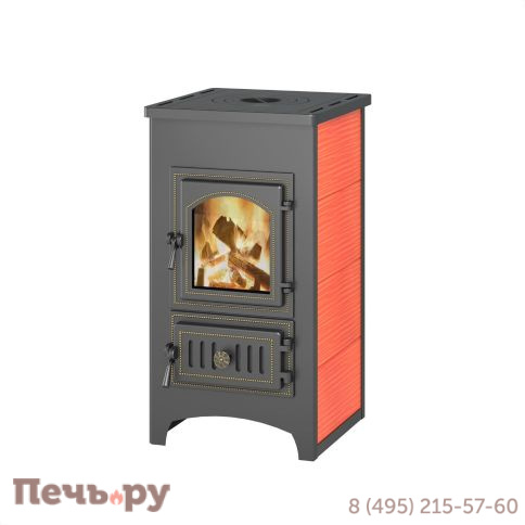 Печь-камин Везувий ПК-01 (270) с плитой красн. 9 кВт фото