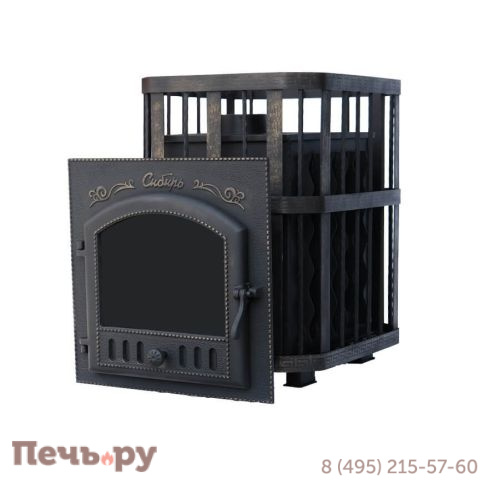 Премиальная банная печь НМК Сибирь-40 (дверка 545х545) фото