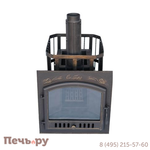 Премиальная банная печь НМК Сибирь-40 (дверка 700х700) фото 2