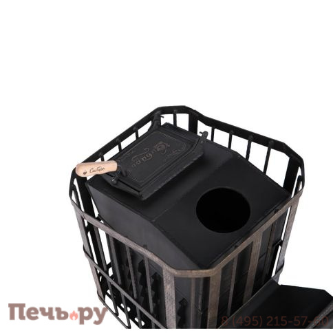 Премиальная банная печь НМК Сибирь-40 ЗК (дверка 545х545) фото 3
