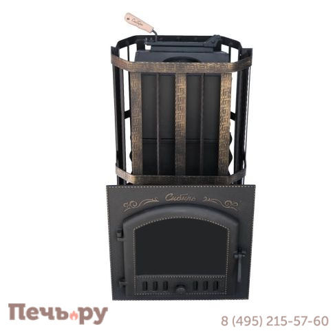 Премиальная банная печь НМК Сибирь-40 ЗК (дверка 545х545) фото