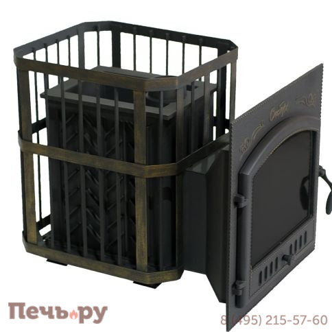 Премиальная чугунная банная печь НМК Сибирь-25 (дверка 700х700) фото 5