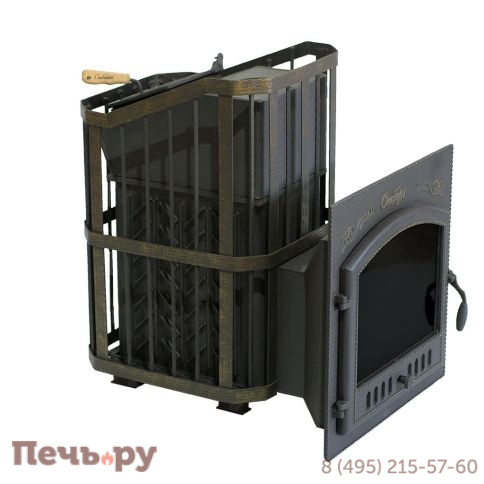 Премиальная чугунная банная печь НМК Сибирь-25 ЗК (дверка 700х700) фото 2