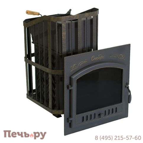 Премиальная чугунная банная печь НМК Сибирь-25 ЗК (дверка 700х700) фото 3