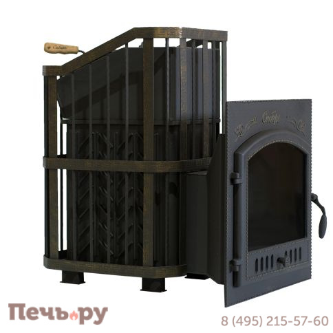 Премиальная чугунная банная печь НМК Сибирь-25 ЗК (дверка 700х700) фото 8