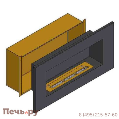Теплоизоляционный корпус ZeFire для встраивания в мебель для очага 1500 мм фото