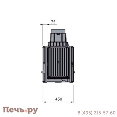 Топка Liseo Castiron LCI 9 GDF CL двухсторонняя фото 4