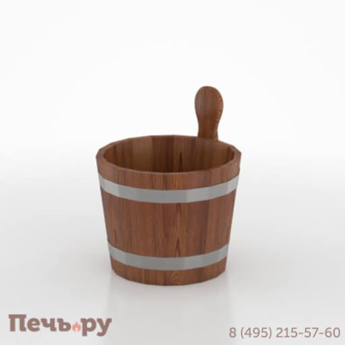 Ушат для бани BentWood из лиственницы, 5 л. фото 2